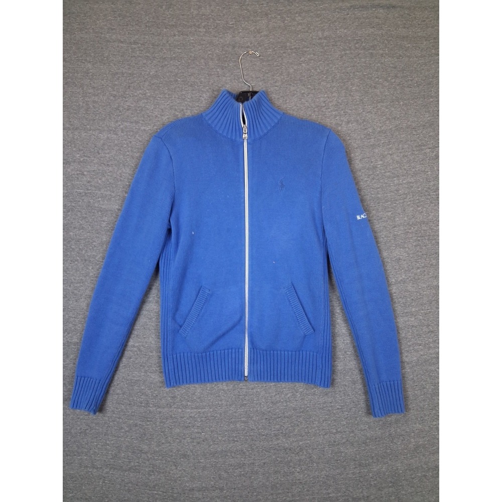 Ralph Lauren Golf Womens Jacket S Blue Full Zip Small Pony‎ Mock Neck Black Rock